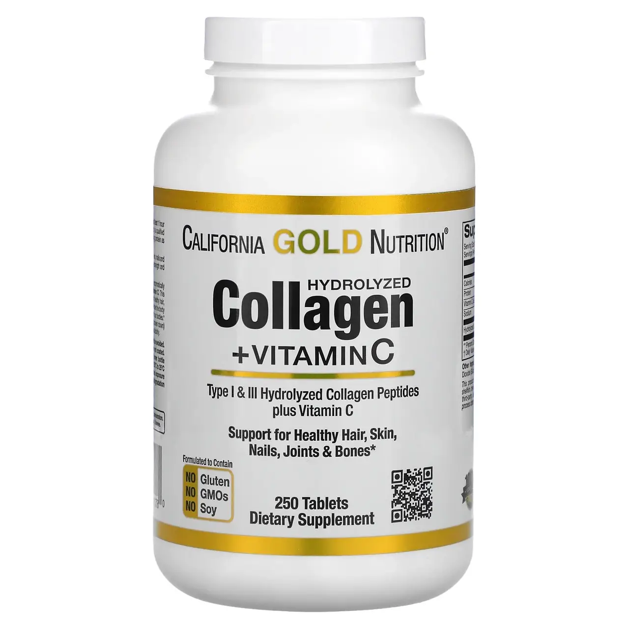 California Gold Nutrition, пептиды гидролизованного коллагена с витамином C, тип 1 и 3, 250 таблеток купить
California Gold Nutrition, пептиды гидролизованного коллагена с витамином C, тип 1 и 3, 250 таблеток купить