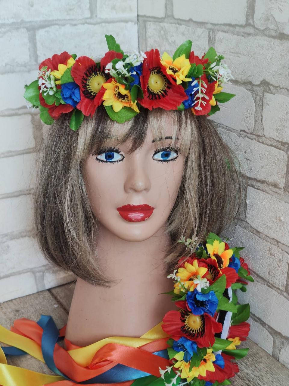 Украинский венок с цветами, обруч на голову для девочек
Украинский венок с цветами, обруч на голову для девочек