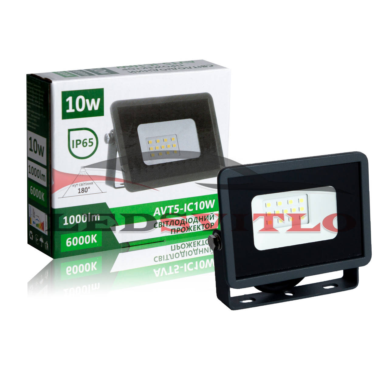 Прожектор LED светодиодный 220v 10Вт 1000Lm 6000К IP65 AVT5 с IC драйвером, герметичный уличный
Прожектор LED светодиодный 220v 10Вт 1000Lm 6000К IP65 AVT5 с IC драйвером, герметичный уличный