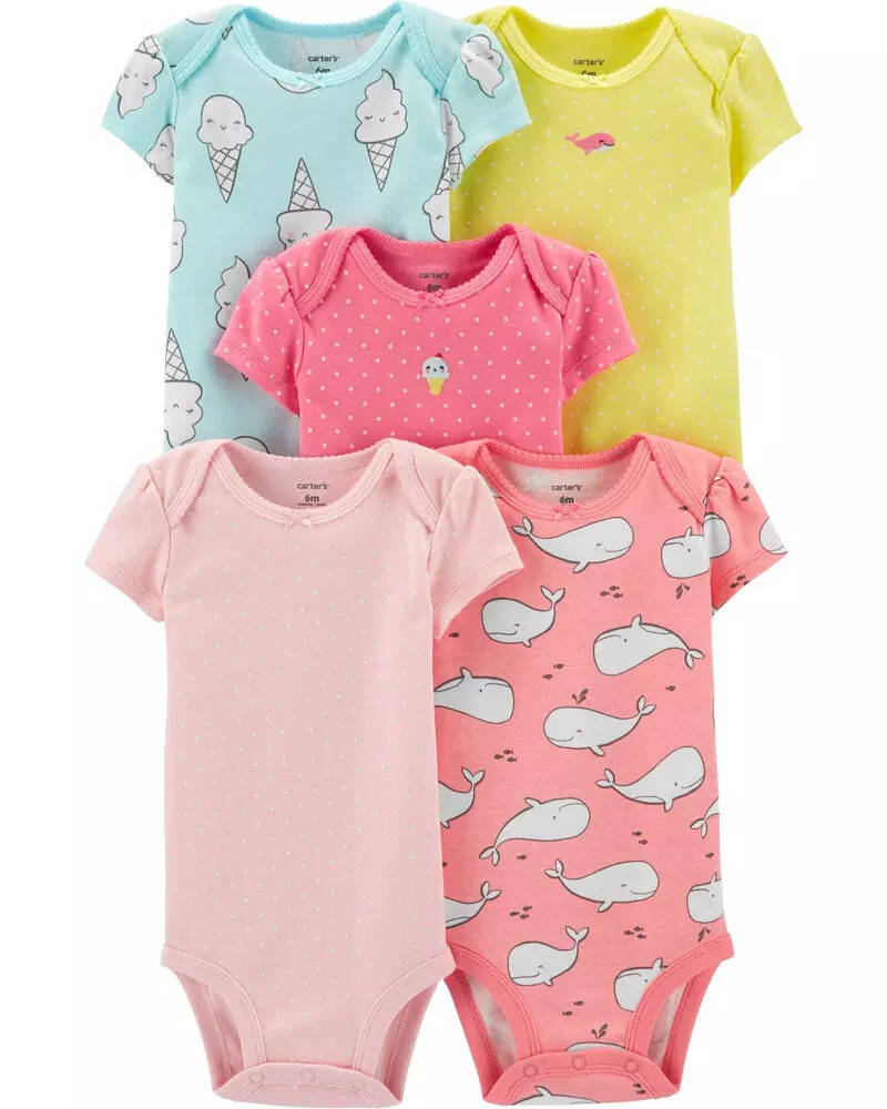 Комплект боди с коротким рукавом Carters 5 шт. разноцветные с принтом китов 18М - 81 см
Комплект боди с коротким рукавом Carters 5 шт. разноцветные с принтом китов 18М - 81 см