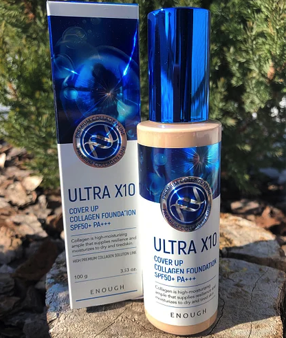 Увлажняющий тональный крем Enough Ultra X10 Cover Up Collagen Foundation SPF50+ PA +++
Увлажняющий тональный крем Enough Ultra X10 Cover Up Collagen Foundation SPF50+ PA +++