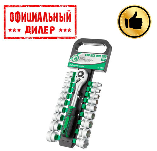 Набор головок на планке с трещоточной рукояткой INTERTOOL ET-6020 (6-24мм, 3/8", Cr-V, 20 ед)
Набор головок на планке с трещоточной рукояткой INTERTOOL ET-6020 (6-24мм, 3/8", Cr-V, 20 ед)