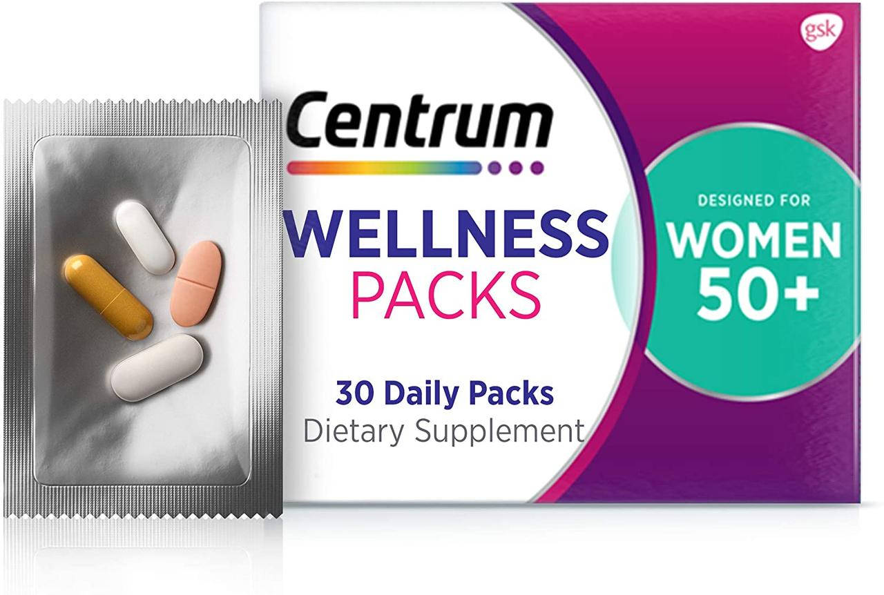 Centrum комплекс витаминов для женщин от 50 лет, Ежедневные женские витамины Wellness Packs на 1 месяц, 30 шт.
Centrum комплекс витаминов для женщин от 50 лет, Ежедневные женские витамины Wellness Packs на 1 месяц, 30 шт.
