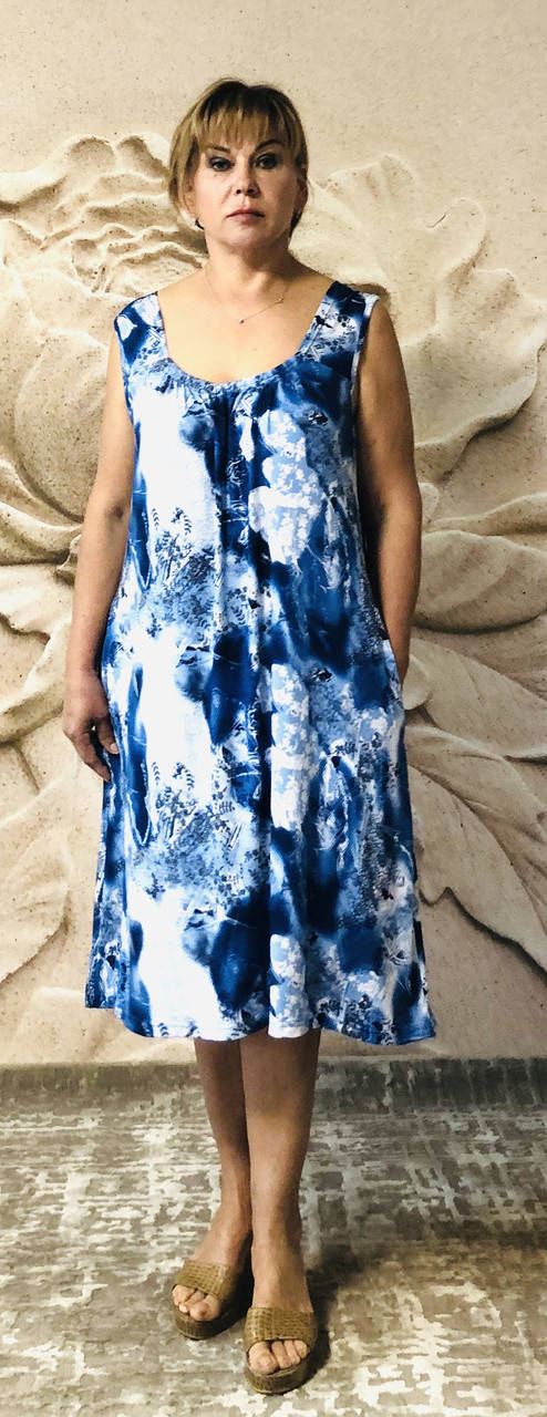 Женский летний сарафан больших размеров
Женский летний сарафан больших размеров