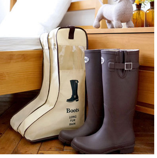 Сумка-чехол для хранения сапог, органайзер дорожный для обуви, 27*22*45см, Бежевый