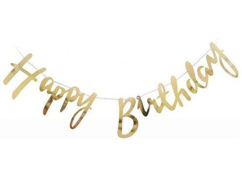 Бумажная гирлянда Happy Birthday золотая прописью, 1,5 метра (для украшения помещений)
Бумажная гирлянда Happy Birthday золотая прописью, 1,5 метра (для украшения помещений)