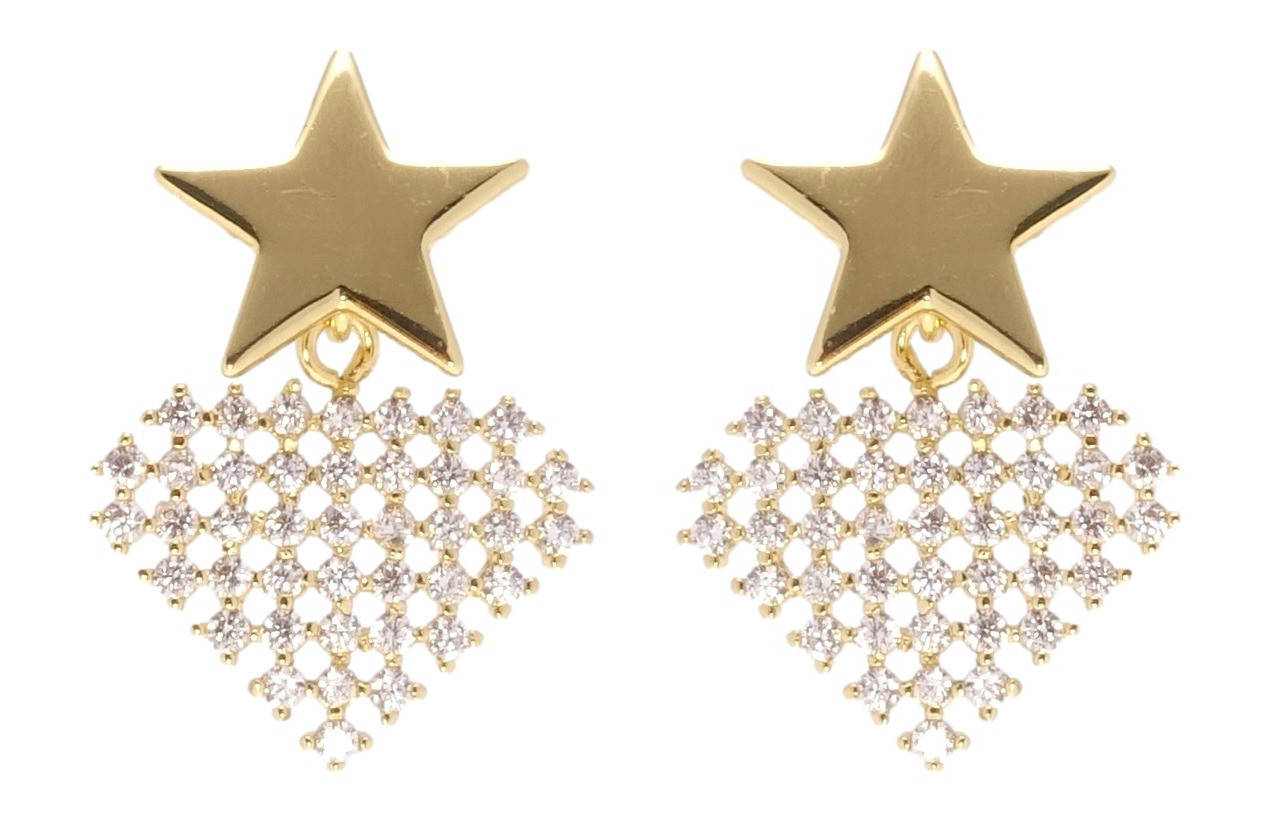 Серьги Xuping QQMM Позолота 14K игла серебро 925 подвески на гвоздиках "Звезды с кристальными ромбами"
Серьги Xuping QQMM Позолота 14K игла серебро 925 подвески на гвоздиках "Звезды с кристальными ромбами"