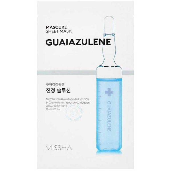 Тканевая маска для лица успокаивающая MISSHA MASCURE CALMING SOLUTION SHEET MASK GUAIAZULENE - 27 мл
Тканевая маска для лица успокаивающая MISSHA MASCURE CALMING SOLUTION SHEET MASK GUAIAZULENE - 27 мл