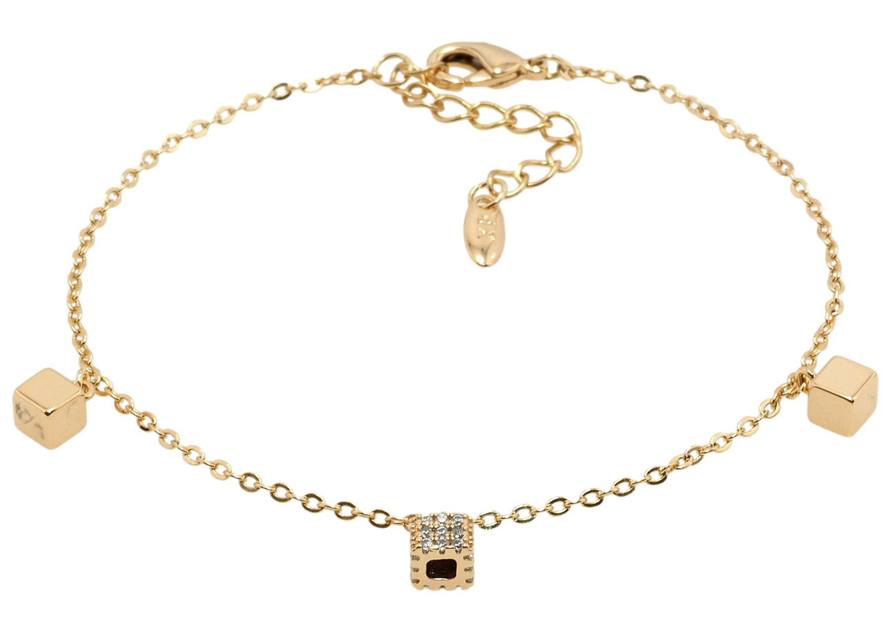 Браслет Xuping Позолота 18K "Якорное плетение с подвесками кубиками" длина с доп.цепочкой 18-21,5см х 1мм
Браслет Xuping Позолота 18K "Якорное плетение с подвесками кубиками" длина с доп.цепочкой 18-21,5см х 1мм