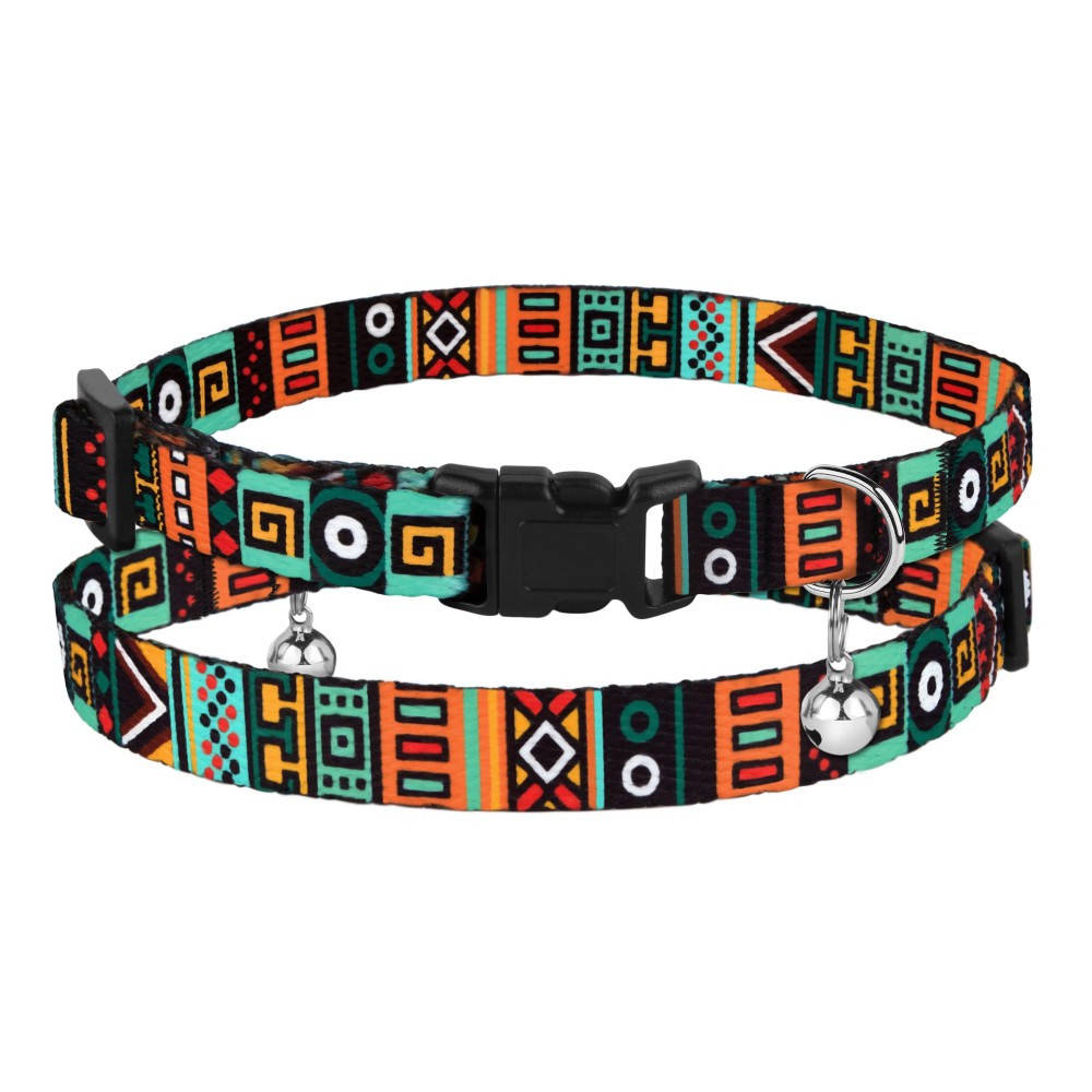 Ошейник нейлоновый TRIBAL для котов с колокольчиком от компании BronzeDog зеленый
Ошейник нейлоновый TRIBAL для котов с колокольчиком от компании BronzeDog зеленый