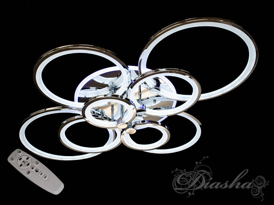 LED-люстра с диммером и цветной подсветкой, цвет хром 8022/8HR LED 3color dimmer
LED-люстра с диммером и цветной подсветкой, цвет хром 8022/8HR LED 3color dimmer