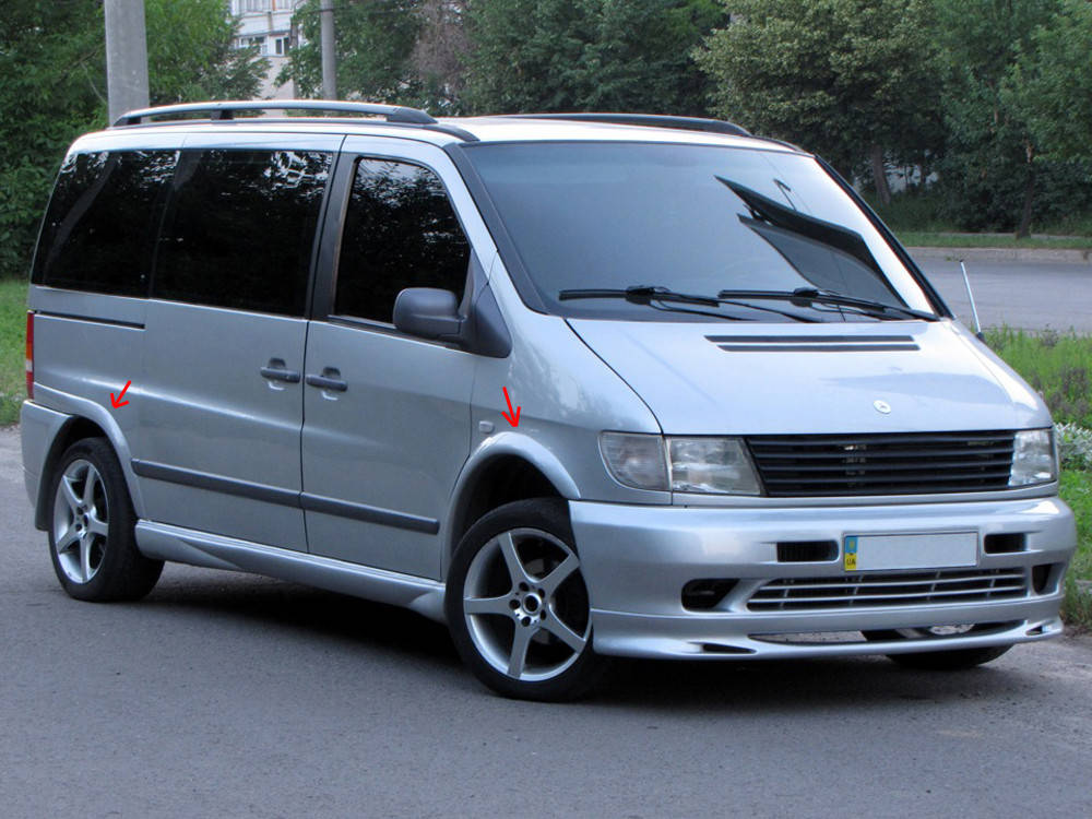 Накладки на арки Mercedes Vito W638 1996-2003 / Мерседес Вито 638 4 части (стеклопластик, под покраску), Черный
Накладки на арки Mercedes Vito W638 1996-2003 / Мерседес Вито 638 4 части (стеклопластик, под покраску), Черный