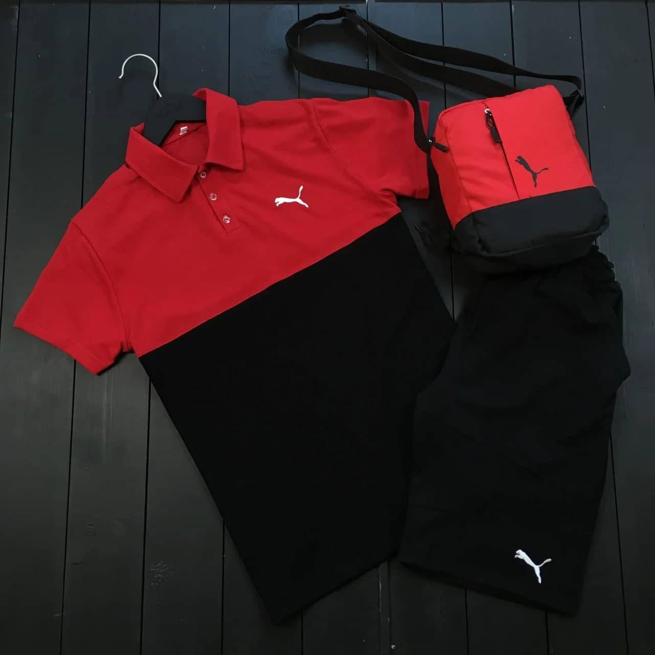 Комплект мужской Футболка поло + Шорты Puma черно-красный | Спортивный костюм мужской летний ТОП качества
Комплект мужской Футболка поло + Шорты Puma черно-красный | Спортивный костюм мужской летний ТОП качества