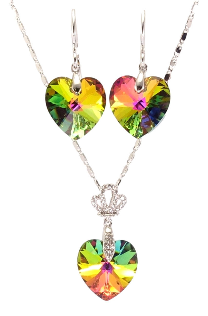 Набор Xuping Родий с кр-ми Swarovski Серьги Кулон на цепочке "Кристальные сердечки Vitrail Medium" длина
Набор Xuping Родий с кр-ми Swarovski Серьги Кулон на цепочке "Кристальные сердечки Vitrail Medium" длина