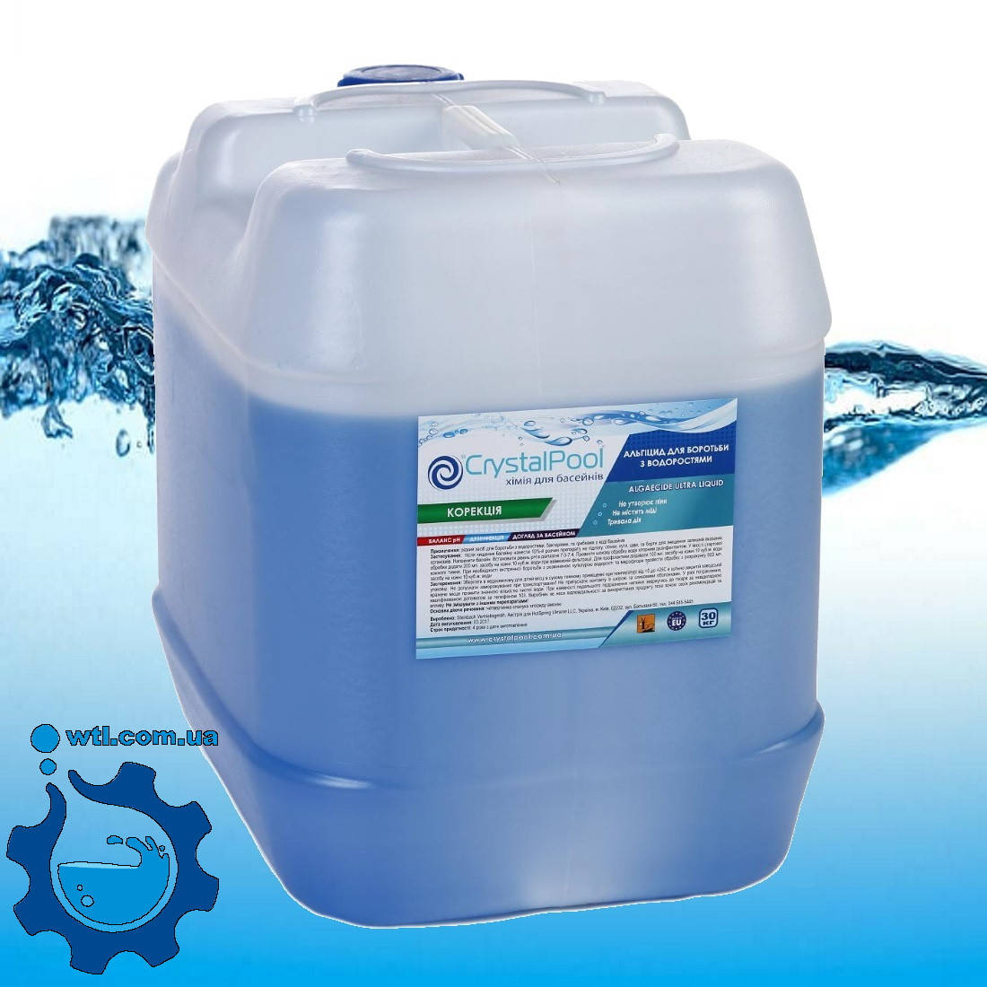 Альгицид (альгекс) Crystal Pool Algaecide Ultra Liquid AC 20 л против водорослей и зелени в бассейне
Альгицид (альгекс) Crystal Pool Algaecide Ultra Liquid AC 20 л против водорослей и зелени в бассейне
