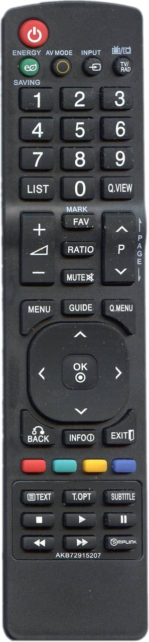 Пульт ду lg AKB72915207
Пульт ду lg AKB72915207