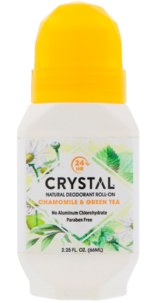 Crystal Body Deodorant, Натуральный шариковый дезодорант с ромашкой и зеленым чаем, 2,25 жидкой унции (66 мл)
Crystal Body Deodorant, Натуральный шариковый дезодорант с ромашкой и зеленым чаем, 2,25 жидкой унции (66 мл)