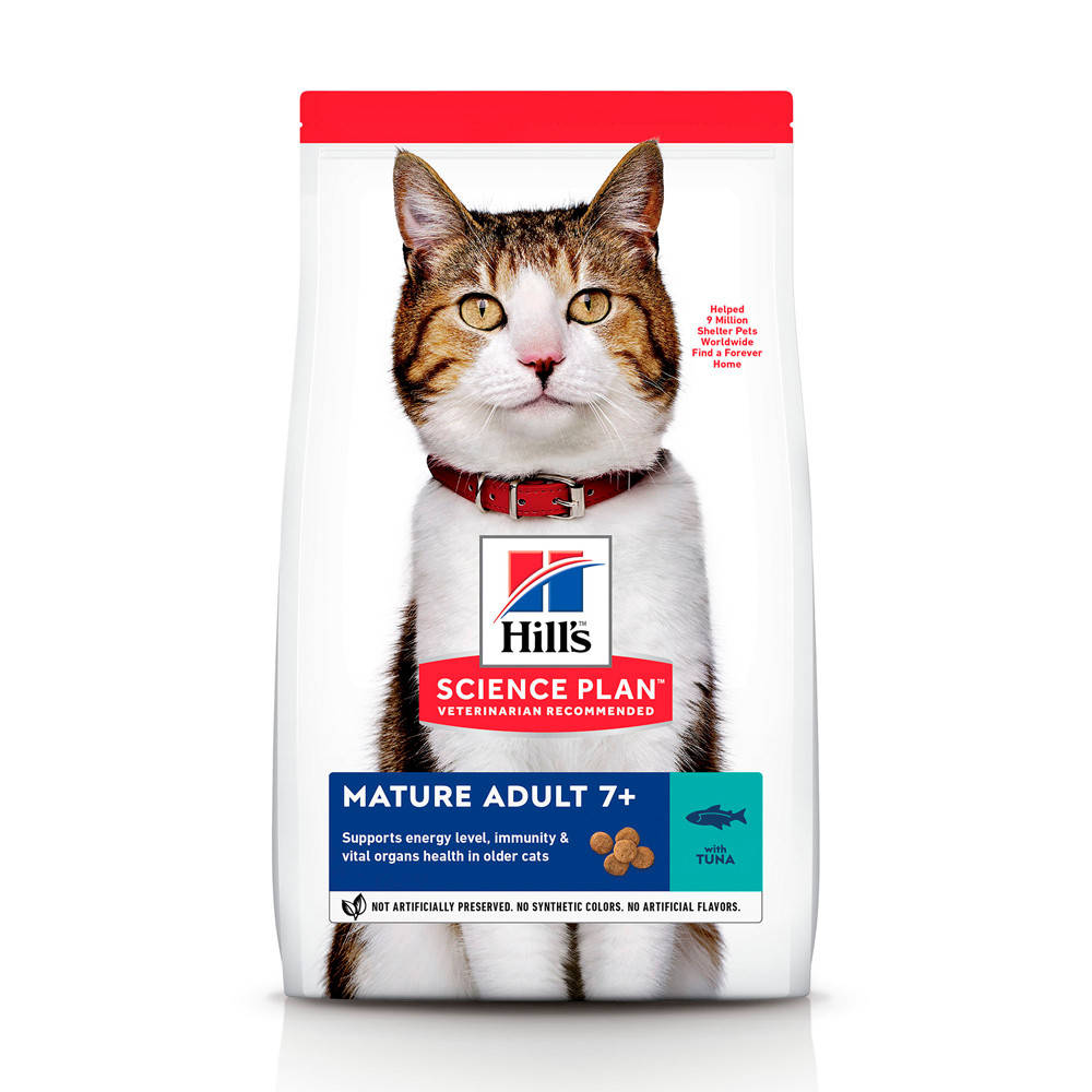 Hill's Science Plan Mature Adult 7+ Сухий корм для зрілих котів від 7 років, з тунцем, 1,5 кг
Hill's Science Plan Mature Adult 7+ Сухий корм для зрілих котів від 7 років, з тунцем, 1,5 кг