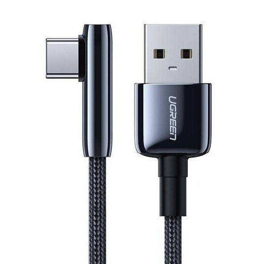 Кабель зарядный Type-C UGREEN Nylon 3А QC3.0 90° Degree угловой Black 2м (US313), Черный
Кабель зарядный Type-C UGREEN Nylon 3А QC3.0 90° Degree угловой Black 2м (US313), Черный