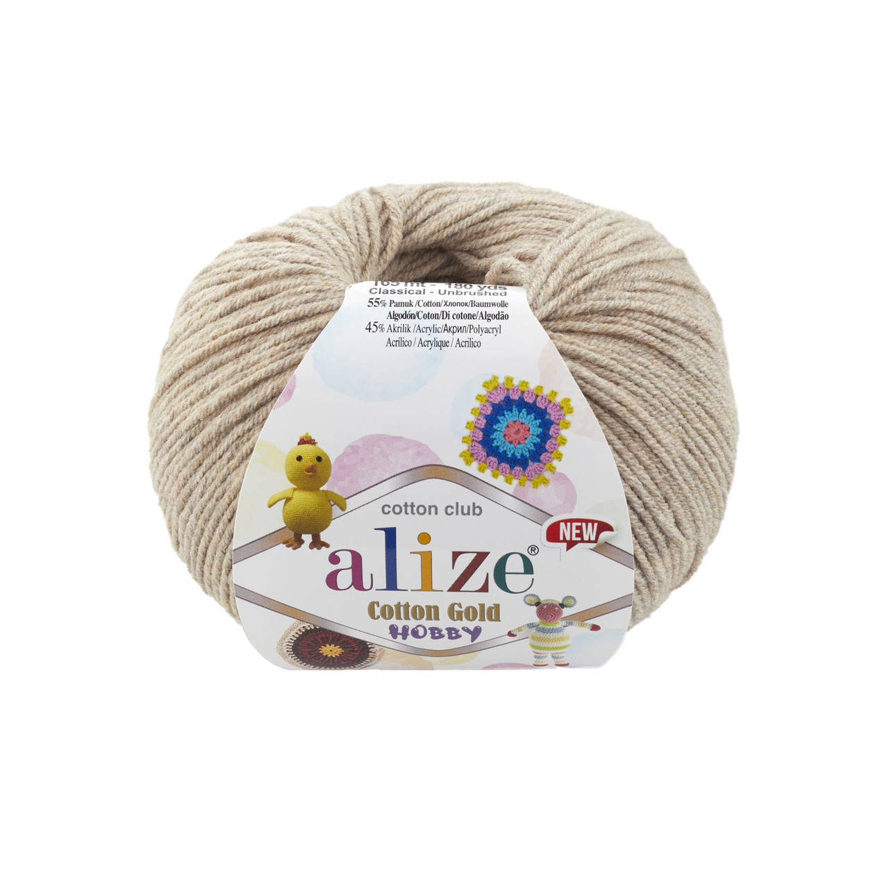 Alize Cotton Gold Hobby (Ализе Котон Голд Хобби) № 152 бежевый меланж (Пряжа хлопок, нитки для вязания)
Alize Cotton Gold Hobby (Ализе Котон Голд Хобби) № 152 бежевый меланж (Пряжа хлопок, нитки для вязания)
