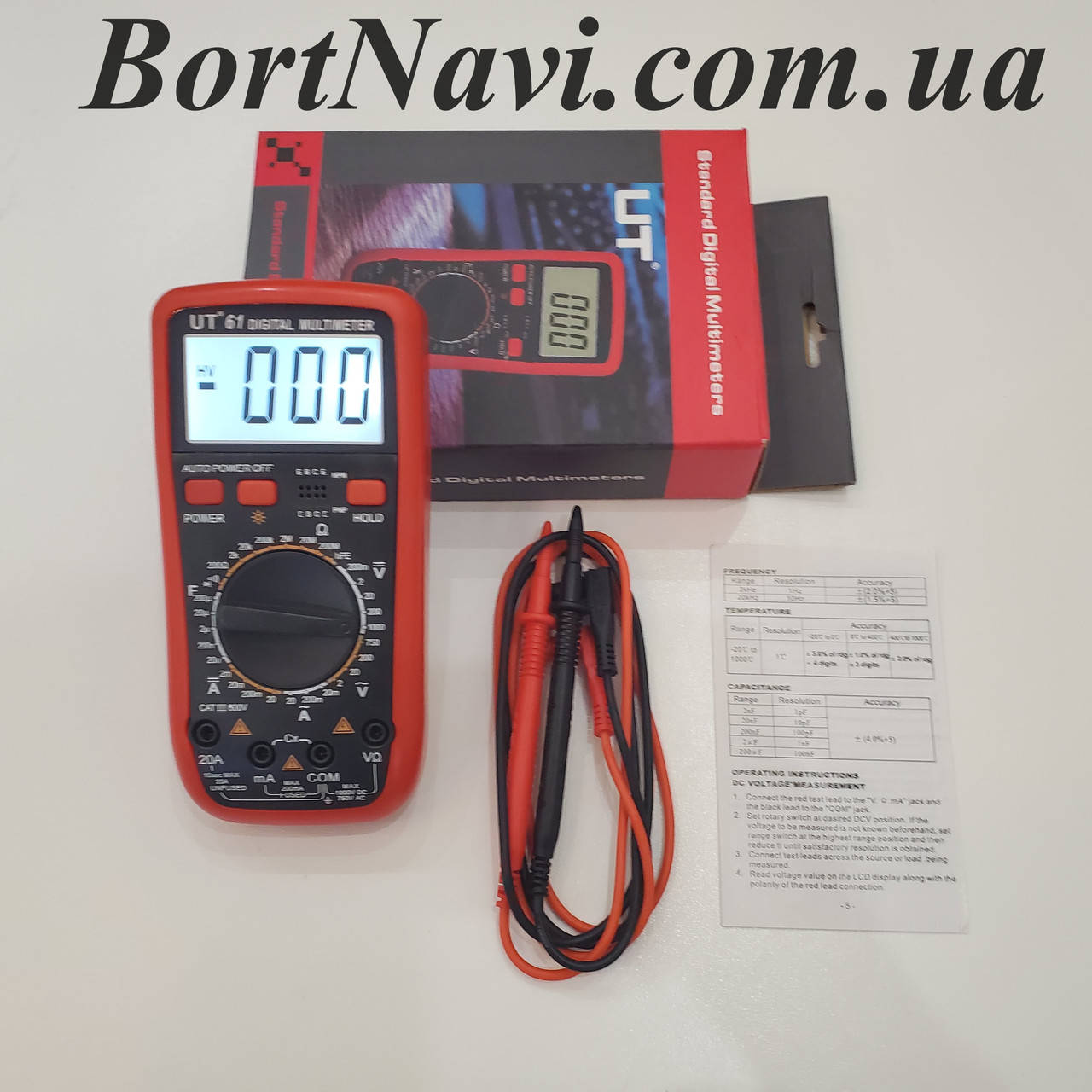 Цифровой мультиметр UT-61 многофункциональный цифровой тестер, измерение тока, напряжения
Цифровой мультиметр UT-61 многофункциональный цифровой тестер, измерение тока, напряжения