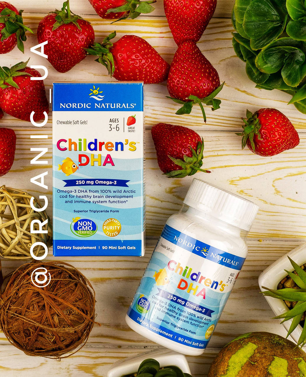 Nordic Naturals, ДГК для детей, клубника, для детей 3–6 лет, 250 мг, 90 желатиновых мини-капсул
Nordic Naturals, ДГК для детей, клубника, для детей 3–6 лет, 250 мг, 90 желатиновых мини-капсул