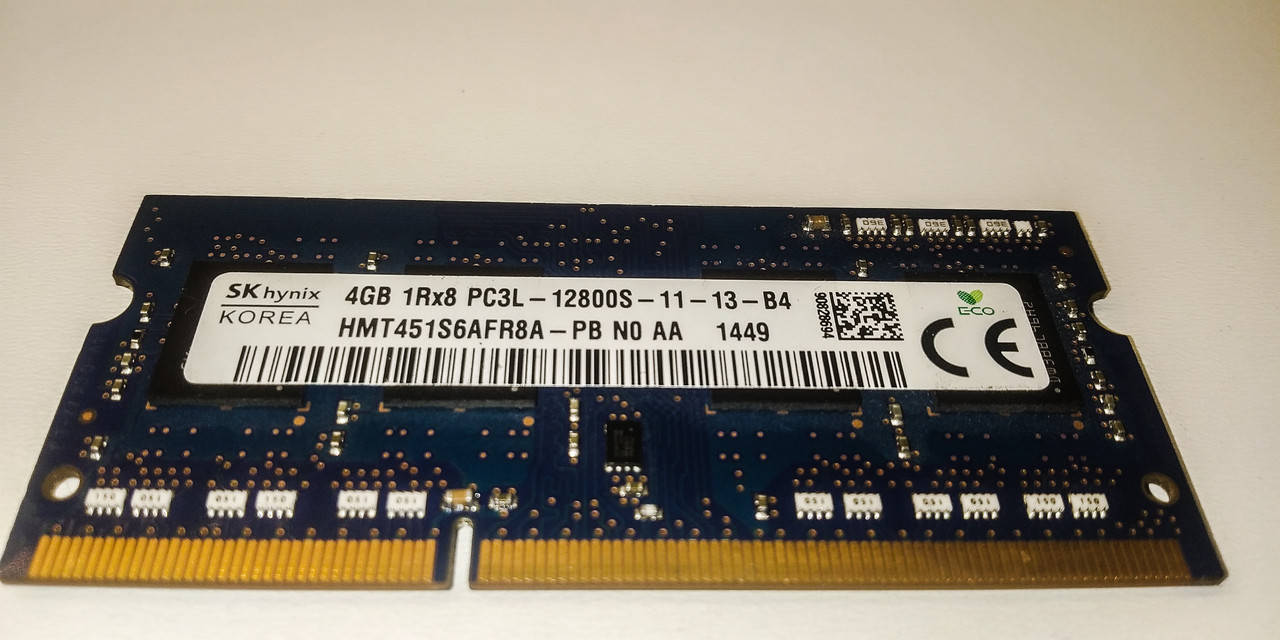 Оперативная память для ноутбука Sodimm DDR3L 4GB 1600mhz PC3L-12800 (Hynix) бу 
Оперативная память для ноутбука Sodimm DDR3L 4GB 1600mhz PC3L-12800 (Hynix) бу