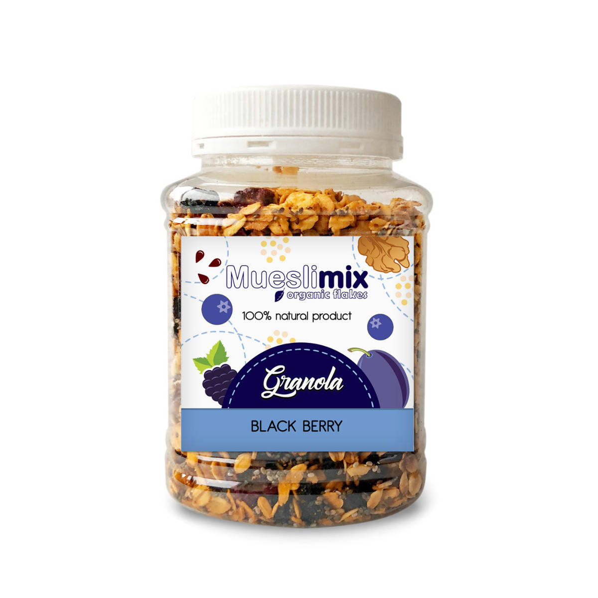 Гранола с ежевикой, черникой, черной смородиной и черносливом 225г
Гранола с ежевикой, черникой, черной смородиной и черносливом 225г
