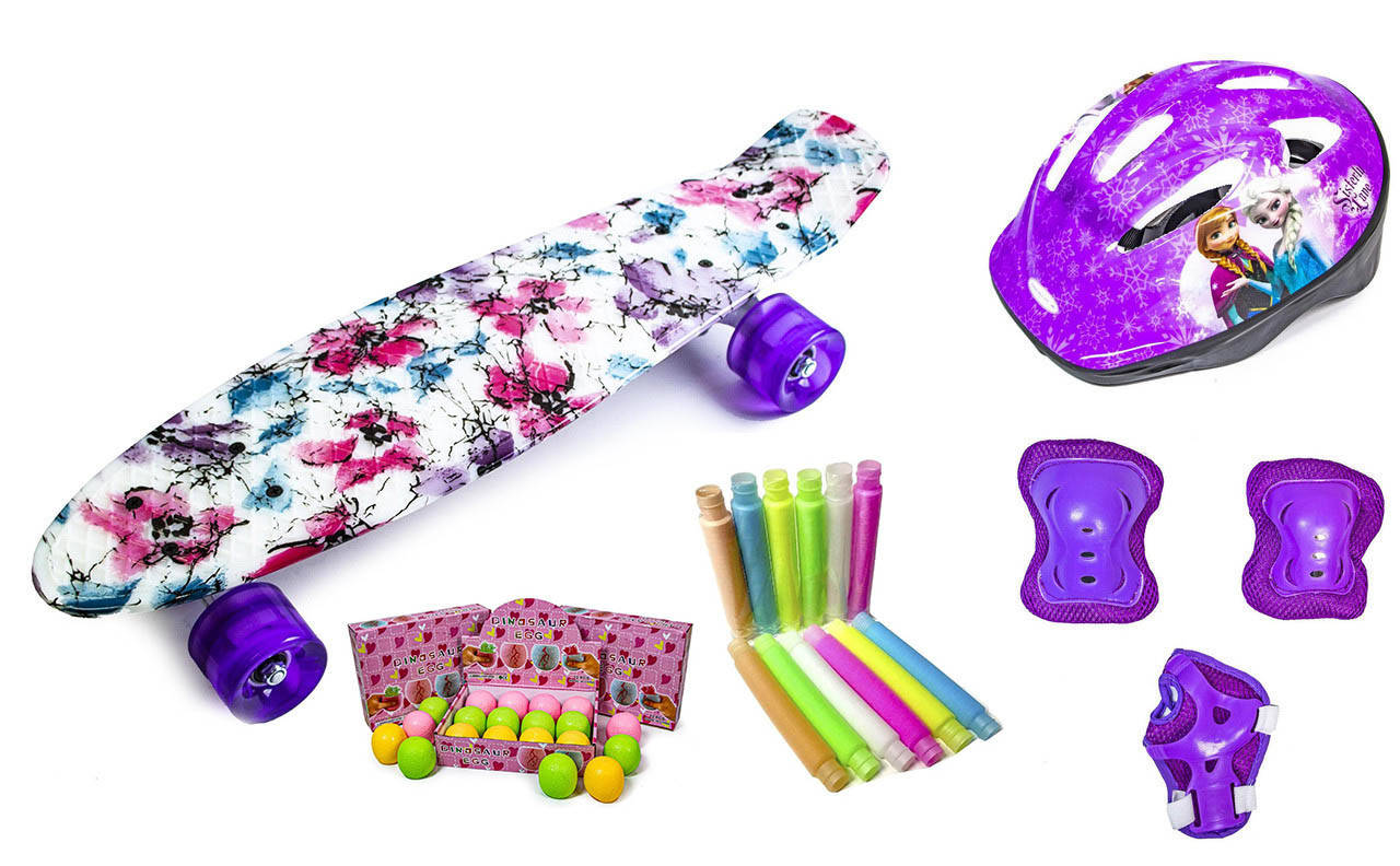 + Шлем Принцессы Ф + Защита + Пенни Борд Penny Board 22Д с игрушками chamomile с защитой Светящиеся колеса
+ Шлем Принцессы Ф + Защита + Пенни Борд Penny Board 22Д с игрушками chamomile с защитой Светящиеся колеса