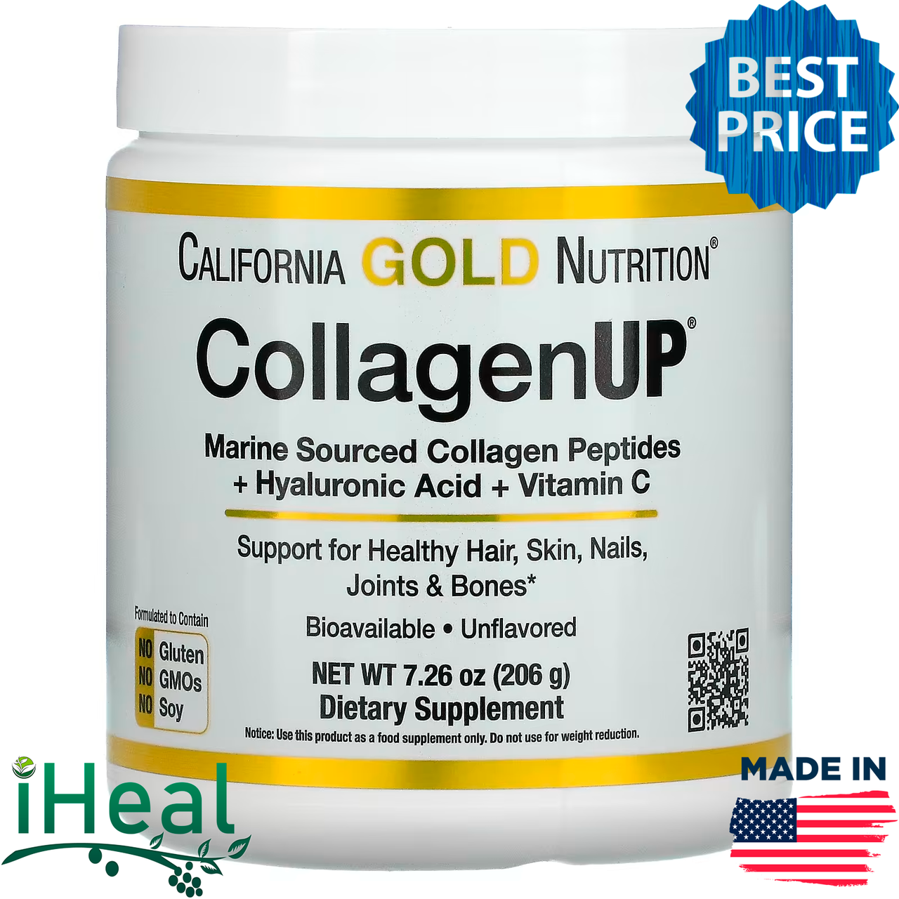 CollagenUP, Колаген, КолагенАП, морской коллаген из iHerb, 206 грам, гиалуроновая кислота и витамин C
CollagenUP, Колаген, КолагенАП, морской коллаген из iHerb, 206 грам, гиалуроновая кислота и витамин C
