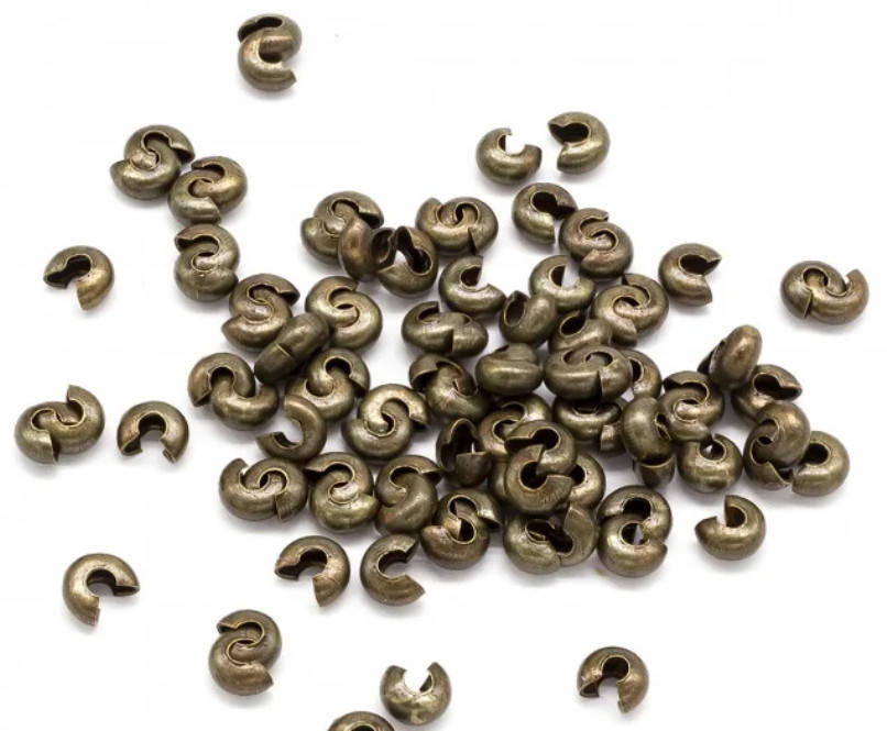 Крышка Кримпов (стоперов) Бронза 3 мм 10 шт