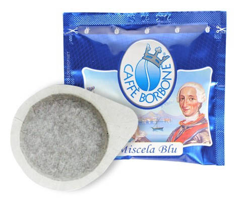 Кофе в чалдах (монодозах) (75% Арабика, 25% Робуста) Borbone miscela Blu, 7.2 гр.44 мм 
Кофе в чалдах (монодозах) (75% Арабика, 25% Робуста) Borbone miscela Blu, 7.2 гр.44 мм