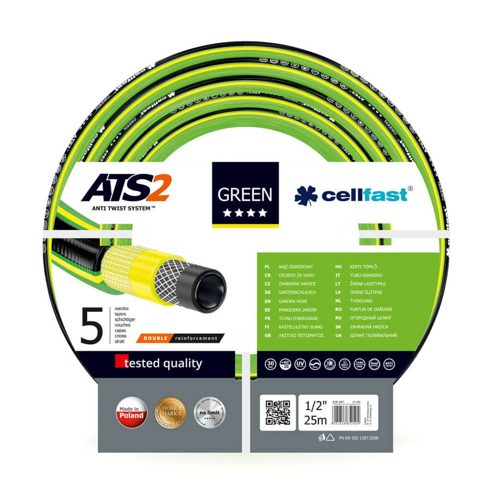 Шланг поливочный Cellfast Green 15-121 3/4"
Шланг поливочный Cellfast Green 15-121 3/4"