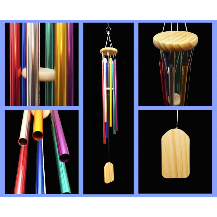 Поющие ветра 6 трубочек Цветные 
Поющие ветра 6 трубочек Цветные