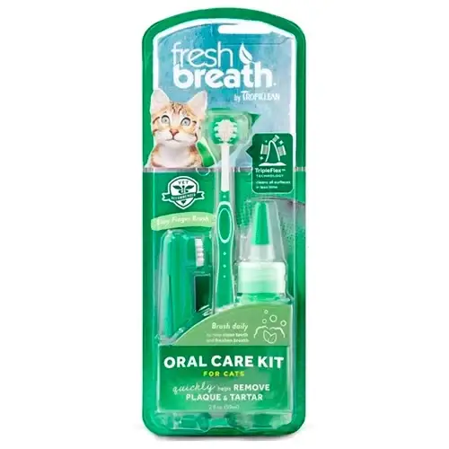 Набор TropiClean Fresh Breath Oral Care Kit for Cat для чистки зубов кошек, гель и 2 зубные щетки, 59 мл
Набор TropiClean Fresh Breath Oral Care Kit for Cat для чистки зубов кошек, гель и 2 зубные щетки, 59 мл