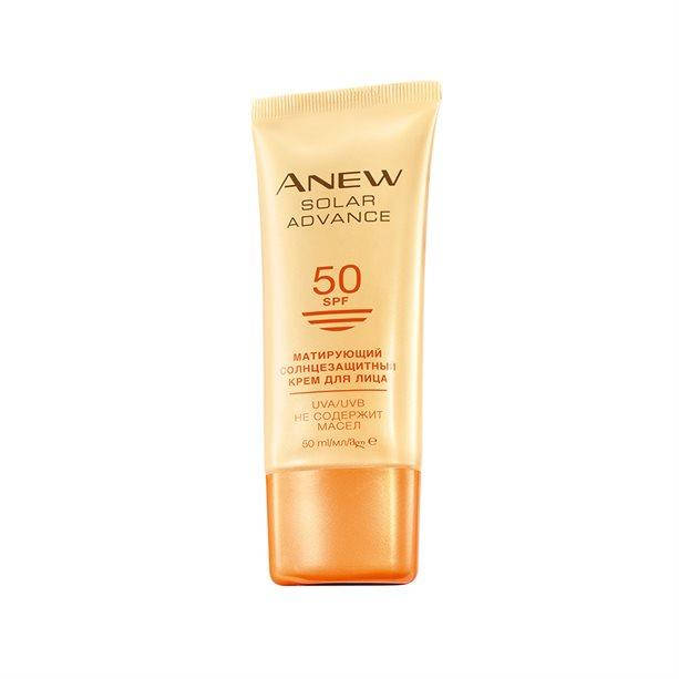 Матуючий сонцезахисний крем для обличчя SPF50 Avon Anew, 50 мл (Ейвон Енью)
Матуючий сонцезахисний крем для обличчя SPF50 Avon Anew, 50 мл (Ейвон Енью)