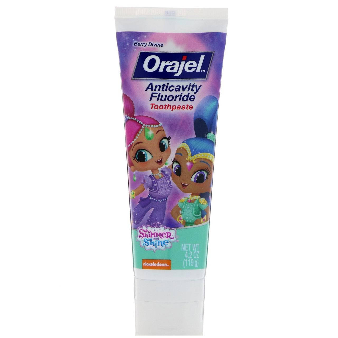 Orajel, Зубная паста с фтором против кариеса Shimmer & Shine, райские ягоды, 119 г, официальный сайт,
Orajel, Зубная паста с фтором против кариеса Shimmer & Shine, райские ягоды, 119 г, официальный сайт,