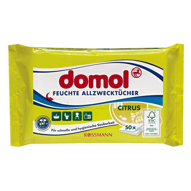 Domol Feuchte Allzwecktücher Citrus - Влажные универсальные салфетки для уборки с ароматом лимона, 50 шт., Белый
Domol Feuchte Allzwecktücher Citrus - Влажные универсальные салфетки для уборки с ароматом лимона, 50 шт., Белый