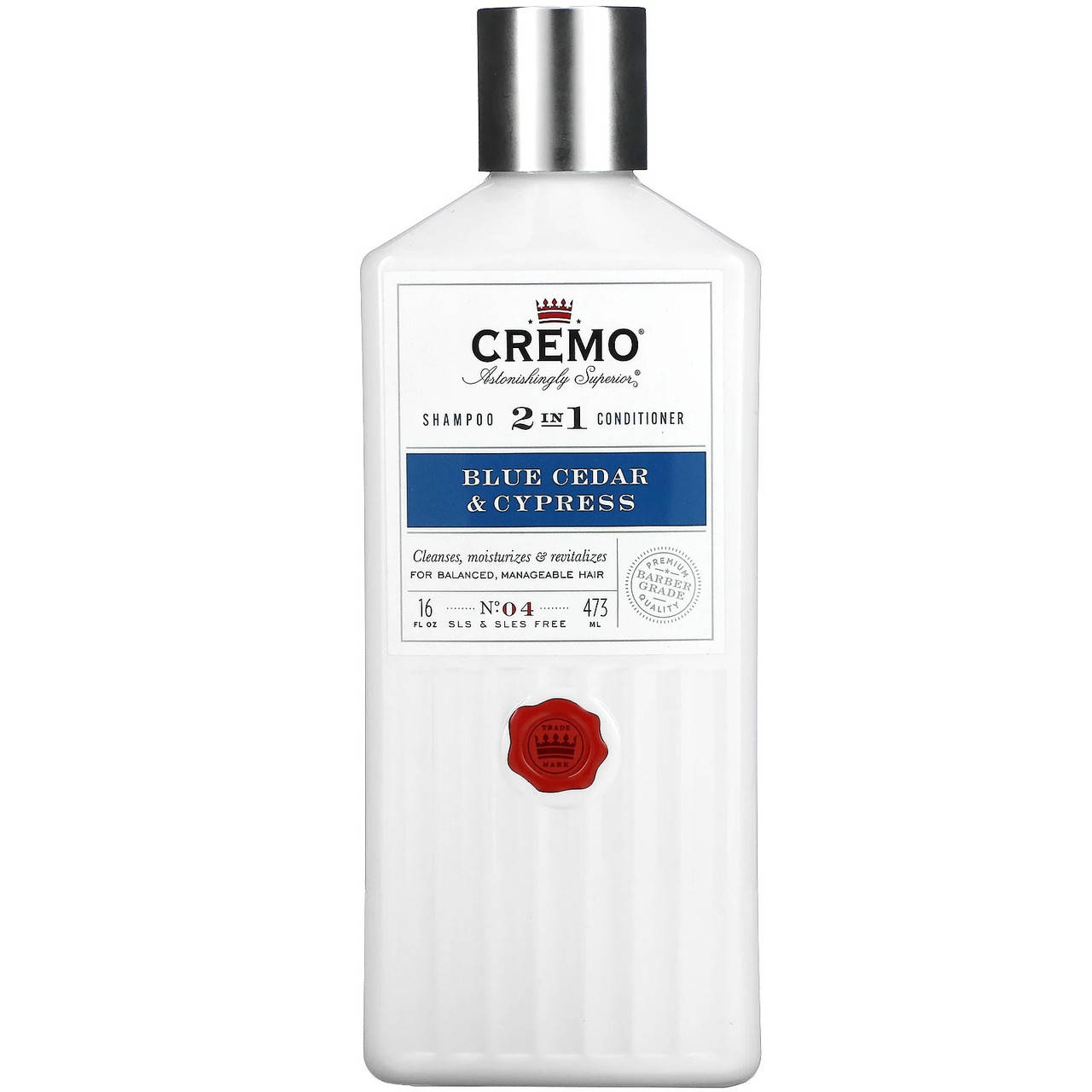 Cremo, 2 In 1 Shampoo Conditioner, No. 4, Blue Cedar & Cypress, 16 fl oz (473 ml) - Оригинал, Синий
Cremo, 2 In 1 Shampoo Conditioner, No. 4, Blue Cedar & Cypress, 16 fl oz (473 ml) - Оригинал, Синий