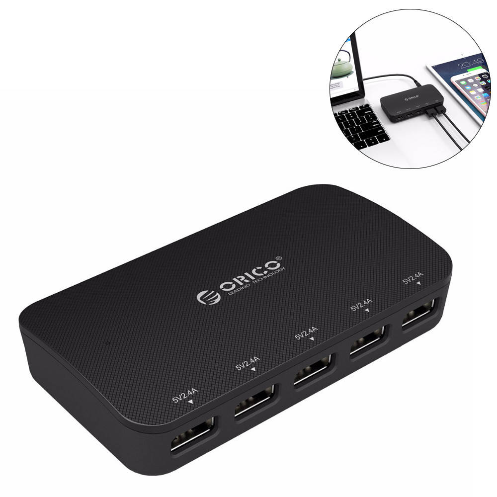 Зарядное устройство Orico Smart Desktop Charger 25W 5 USB-портами DCP-5U (Черное), Черный
Зарядное устройство Orico Smart Desktop Charger 25W 5 USB-портами DCP-5U (Черное), Черный