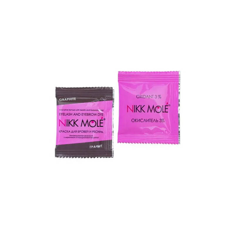Nikk Mole краска для бровей и ресниц Graphite + окислитель в саше, цвет графит, 5 мл
Nikk Mole краска для бровей и ресниц Graphite + окислитель в саше, цвет графит, 5 мл