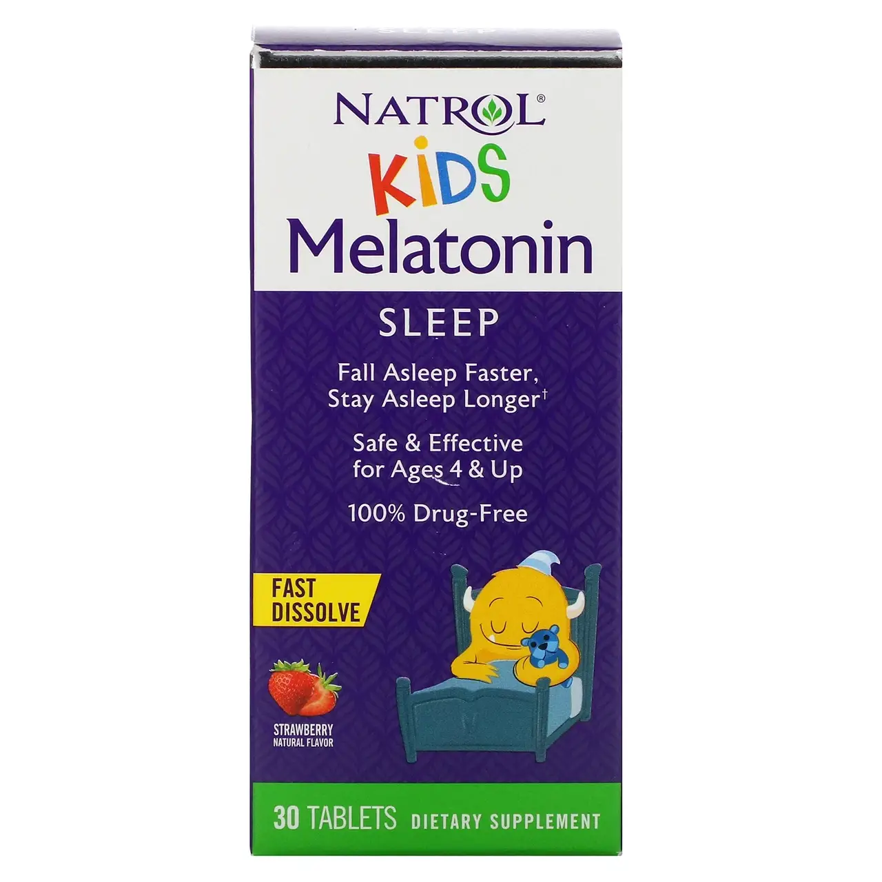 Natrol, Мелатонин, быстро растворяющийся, для детей, для детей от 4 лет, со вкусом клубники, 30 таблеток
Natrol, Мелатонин, быстро растворяющийся, для детей, для детей от 4 лет, со вкусом клубники, 30 таблеток