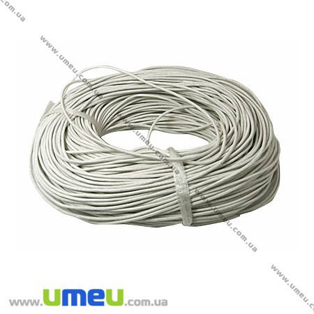 Кожаный шнур, 2 мм, Белый, 1 м (LEN-013992) 
Кожаный шнур, 2 мм, Белый, 1 м (LEN-013992)