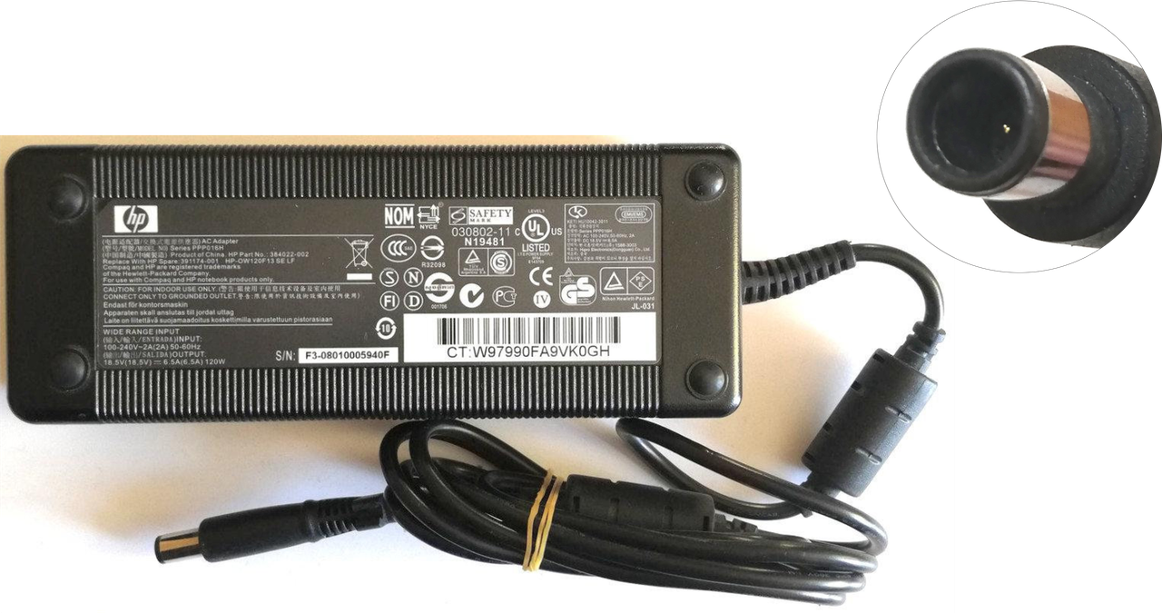 Блок питания для ноутбука Hp 120W 18.5V 6.5A 030802-11 (PPP016H) HP-OW120F13 7,4х5,0 мм Б/У
Блок питания для ноутбука Hp 120W 18.5V 6.5A 030802-11 (PPP016H) HP-OW120F13 7,4х5,0 мм Б/У