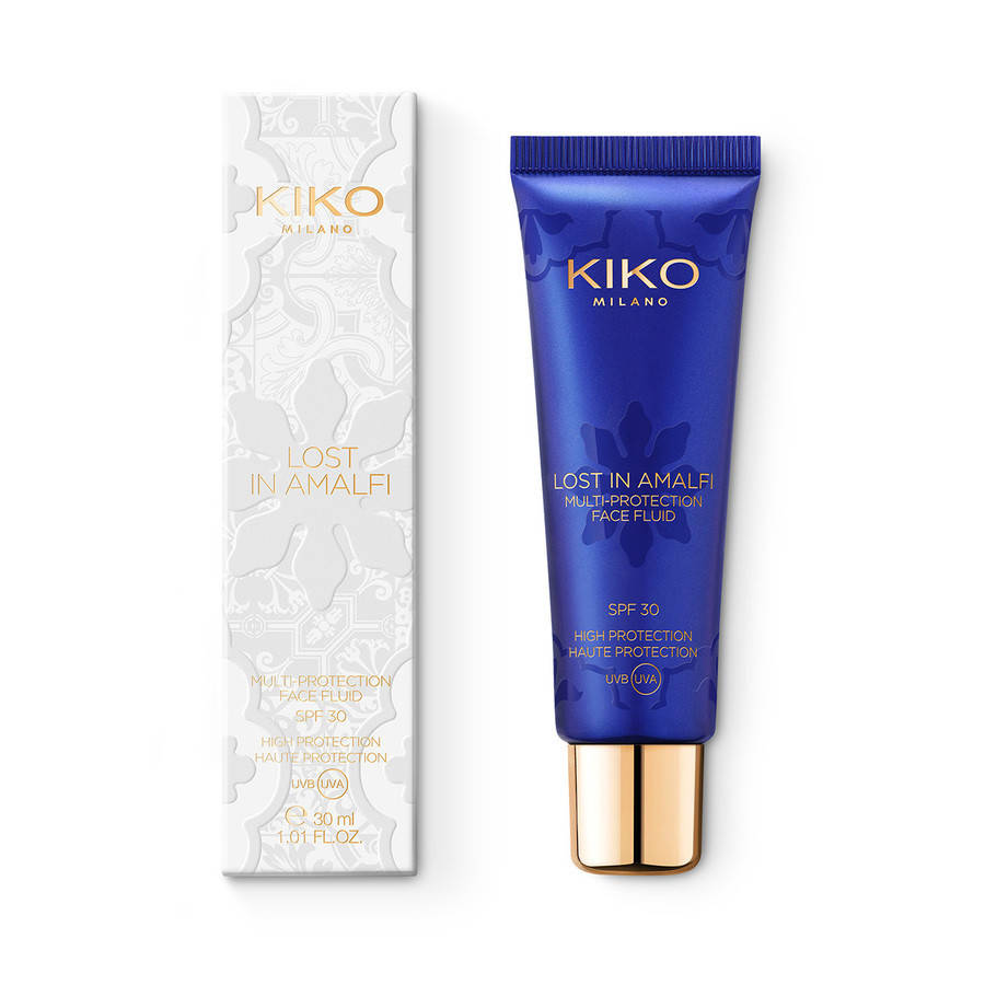 Kiko Milano Lost In Amalfi Multi Protector Face Fluid Зволожуючий сонцезахисний крем для обличчя SPF 30
Kiko Milano Lost In Amalfi Multi Protector Face Fluid Зволожуючий сонцезахисний крем для обличчя SPF 30