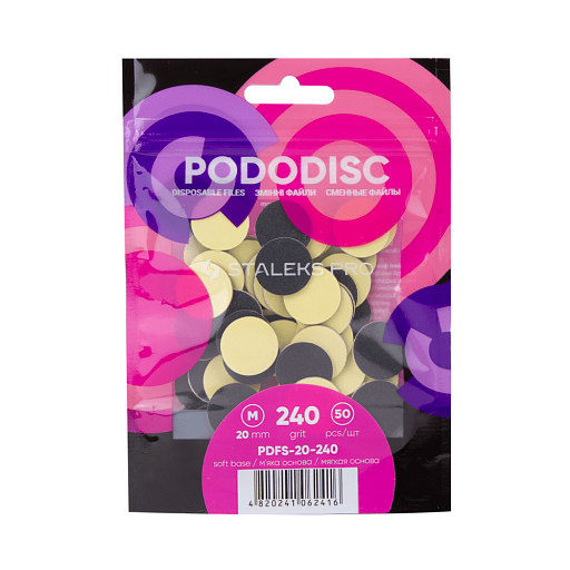 Сменные файлы для педикюрного диска на мягкой основе 240 грит STALEKS PRO PODODISC M 50шт.
Сменные файлы для педикюрного диска на мягкой основе 240 грит STALEKS PRO PODODISC M 50шт.