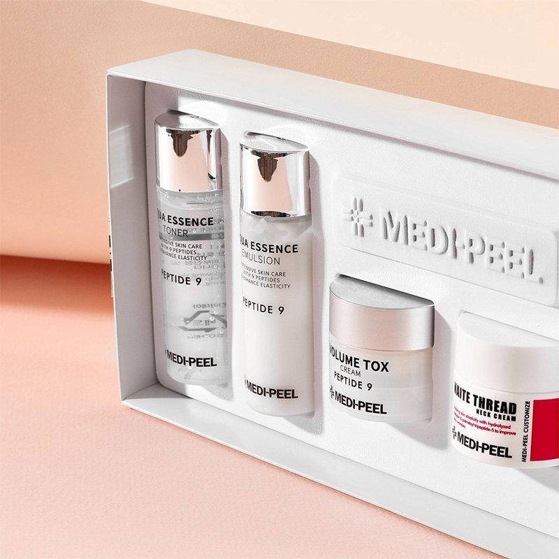 Набор Medi Peel Peptide Skincare Trial Kit (toner/30ml + emulsion/30ml + cr/10g + cr/10g)
Набор Medi Peel Peptide Skincare Trial Kit (toner/30ml + emulsion/30ml + cr/10g + cr/10g)