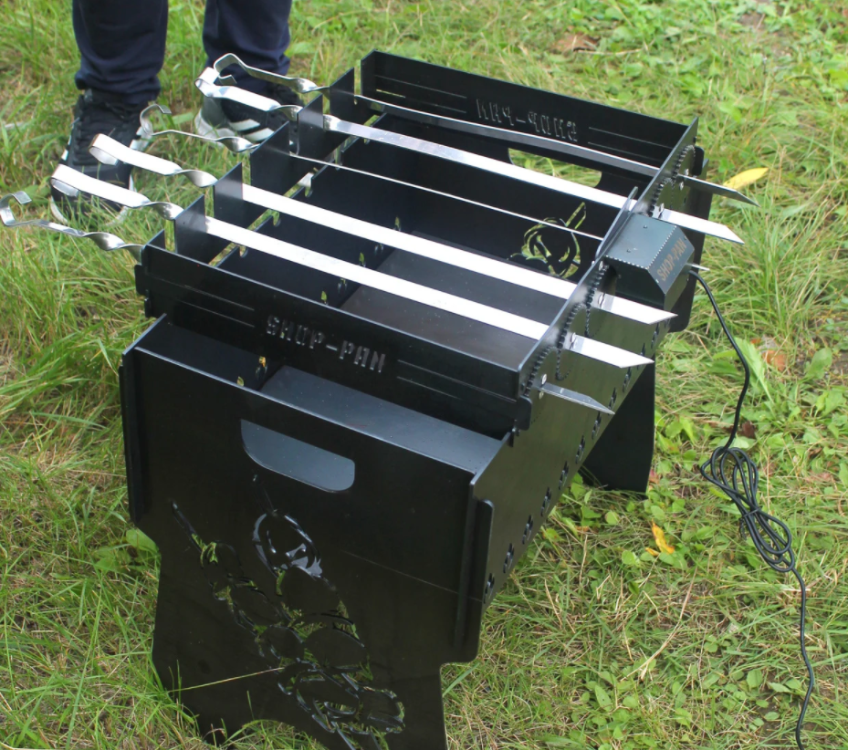 Шашлычница автоматическая для 8 шампуров работает через кабель USB
Шашлычница автоматическая для 8 шампуров работает через кабель USB