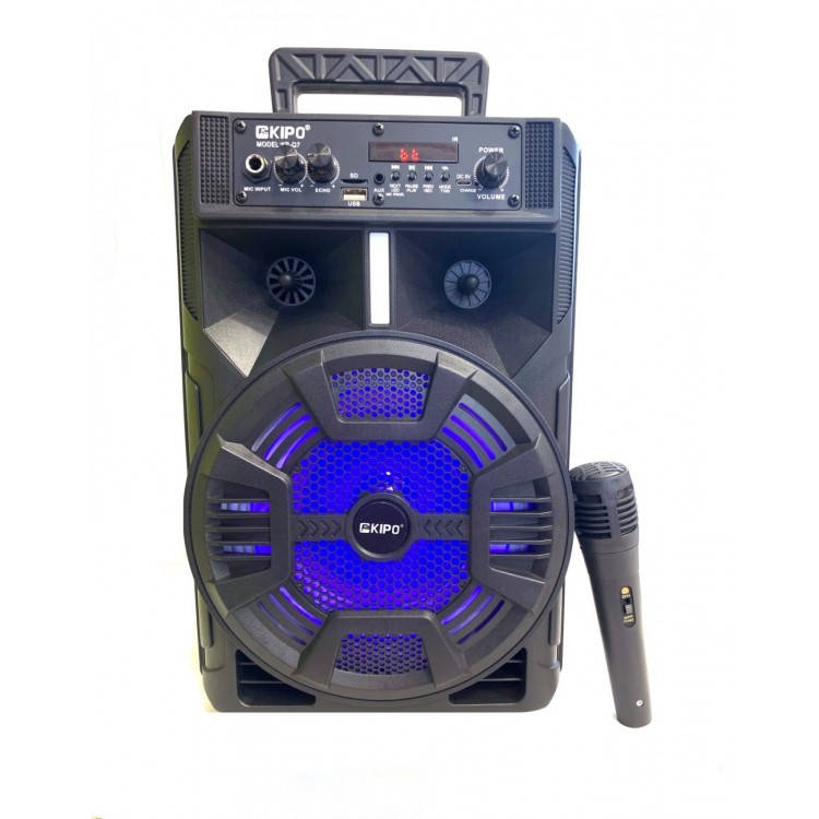 Портативная Bluetooth колонка KIPO KB-Q7 (36.2см*23.2см*20.5см, Bluetooth, SD, FM, AUX + микрофон и пульт,
Портативная Bluetooth колонка KIPO KB-Q7 (36.2см*23.2см*20.5см, Bluetooth, SD, FM, AUX + микрофон и пульт,
