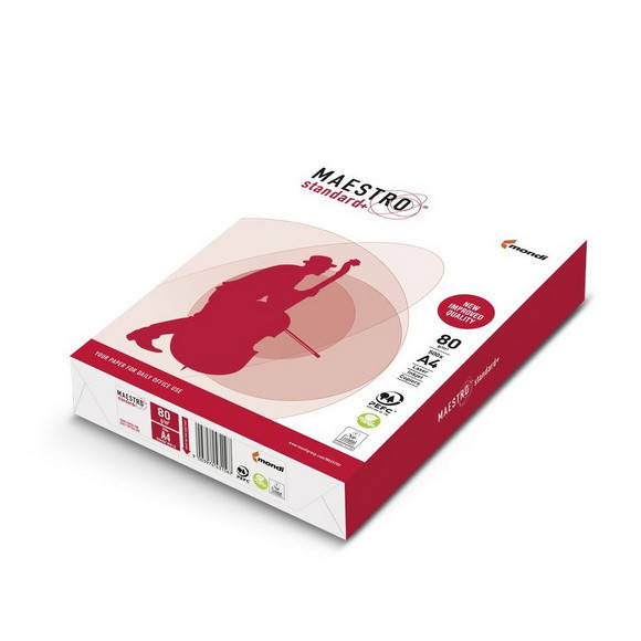 Бумага для печати "Maestro" серии "Standard+", формат А4, 500л. Плотность 80 гр/м²., Белый
Бумага для печати "Maestro" серии "Standard+", формат А4, 500л. Плотность 80 гр/м²., Белый